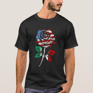 T-shirt Drapeau américain italien pour un italo-américain