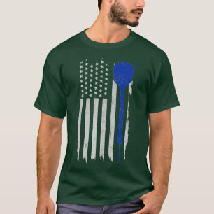 T-shirt Drapeau américain Joueur des fléchettes patrioti