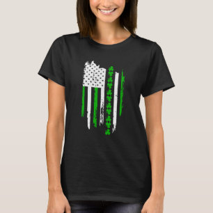 T-shirt Drapeau américain Jour de la Saint Patrick Vintage