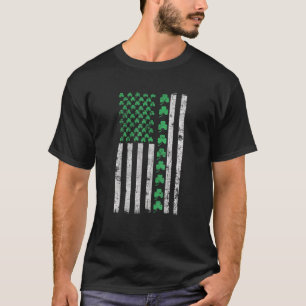 T-shirt Drapeau américain Jour de la Saint Patrick Vintage
