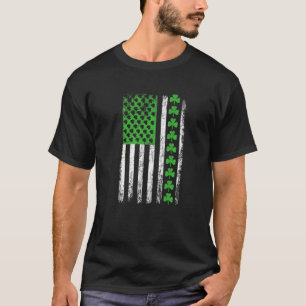 T-shirt Drapeau américain Jour de la Saint Patrick Vintage