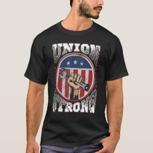 T-shirt Drapeau américain Joyeuse fête du Travail Syndicat