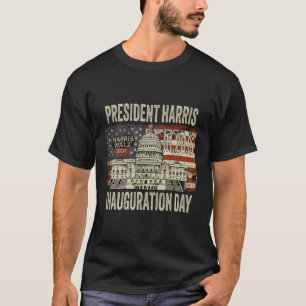 T-shirt Drapeau américain Kamala Harris Président Inaugura