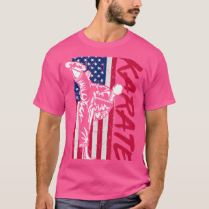 T-shirt Drapeau américain Karate