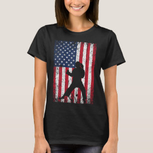 T-shirt Drapeau américain Karate 4 juillet Patriotique Gir