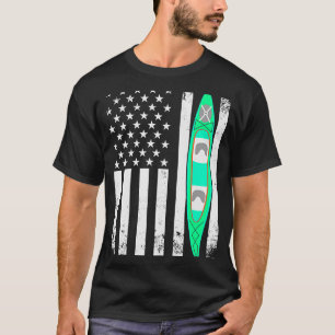 T-shirt Drapeau américain Kayak Sports Patriotique Kayak