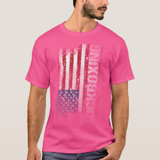 T-shirt Drapeau américain Kickboxing