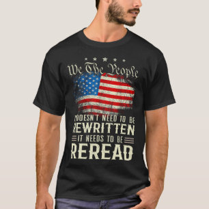 T-shirt Drapeau américain La constitution des États-Unis d