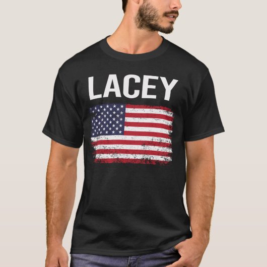 T-shirt Drapeau américain Lacey (Devant)