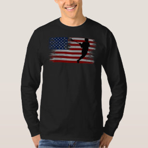 T-shirt Drapeau américain Lacrosse