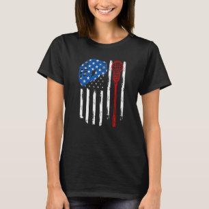 T-shirt Drapeau américain Lacrosse 4 juillet