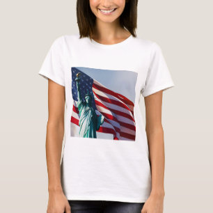 T-shirt Drapeau américain Lady Liberty