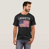 T-shirt Drapeau américain Lafayette (Devant entier)