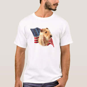 T-shirt Drapeau américain Lakeland Terrier; Patriotique La