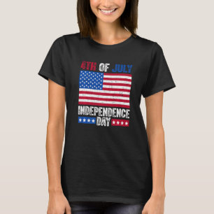 T-shirt Drapeau Américain Le 4 Juillet Fête De L'Indépenda