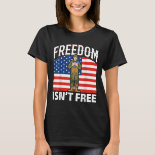 T-shirt Drapeau américain Liberté Soldat Mem