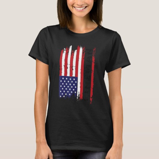 T-shirt Drapeau américain Lineman 4 juillet football améri (Devant)