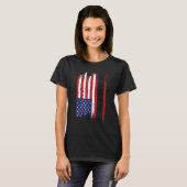 T-shirt Drapeau américain Lineman 4 juillet football améri (Devant entier)