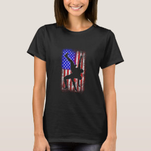 T-shirt Drapeau américain lutte T Chemise Drapeau américai