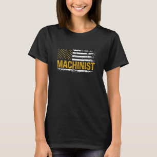 T-shirt Drapeau américain Machiniste Machiniste Déshydrata