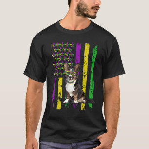 T-shirt Drapeau américain Mardi Gras Dog Festival Puppy Lo