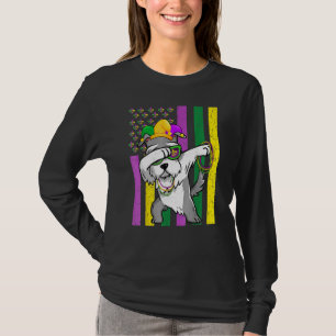 T-shirt Drapeau américain Mardi Gras Schnauzer Chien Festi
