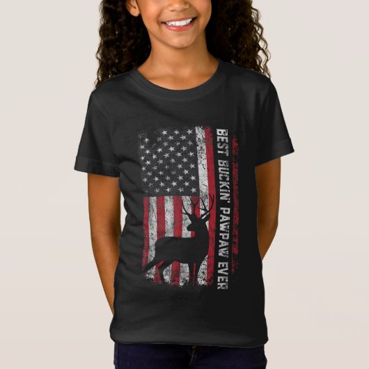 T-Shirt Drapeau américain Meilleur Buckin' Pawpaw Jamais C (Devant)