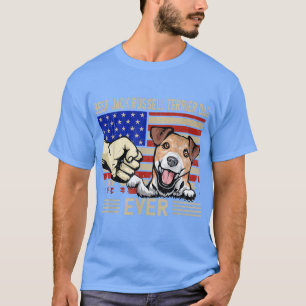 T-shirt Drapeau américain Meilleur Jack Russell Terrier Pa