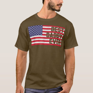 T-shirt Drapeau Américain Meilleur Papa Jamais Patriotique