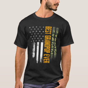 T-shirt Drapeau américain Mens Vintage Meilleur Grand-pop