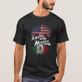 T-shirt Drapeau américain mexicain des racines mexicaines (Devant)