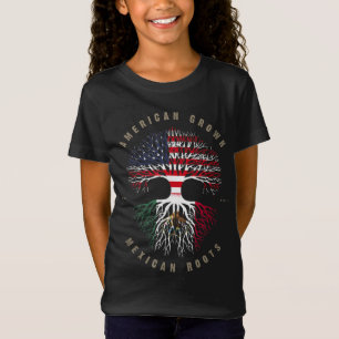 T-Shirt Drapeau américain mexicain des racines mexicaines