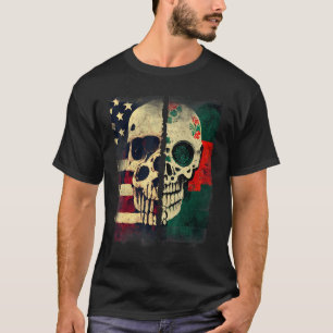 T-shirt Drapeau américain Mexique Mexique Mexique Drapeau
