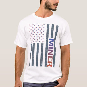 T-shirt Drapeau américain - Miner
