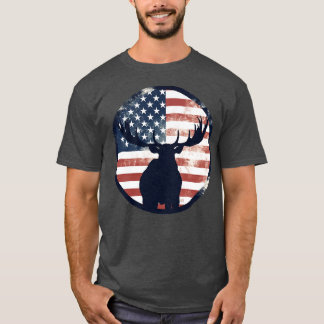 T-shirt Drapeau américain Moose 1