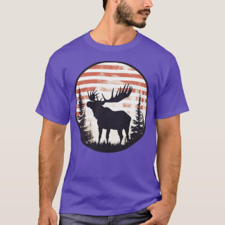 T-shirt Drapeau américain Moose 3
