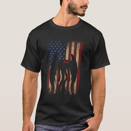 T-shirt Drapeau américain Mothman Patriotique Cryptid (Devant)