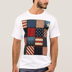 T-shirt Drapeau Américain, Motif sans chichi.