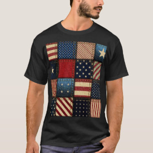 T-shirt Drapeau Américain, Motif sans chichi.