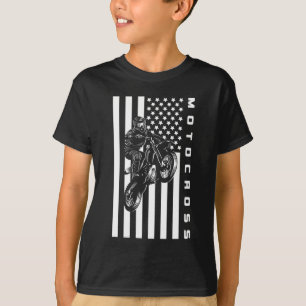 T-shirt Drapeau américain Motocross Dirt Bike - Dirt Bike