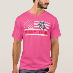 T-shirt Drapeau américain Muay Patriote thaïlandais-améric