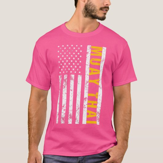T-shirt Drapeau américain Muay Thai (Devant)