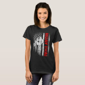 T-shirt Drapeau américain Muay Thai Boxe (Devant entier)