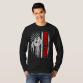 T-shirt Drapeau américain Muay Thai Boxe (Devant entier)