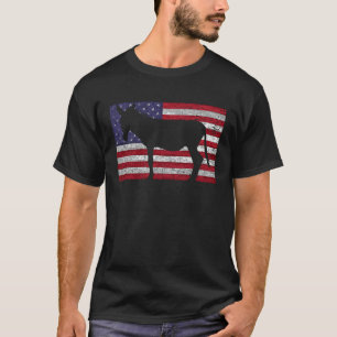 T-shirt Drapeau américain Mule 4 juillet âne patriotique