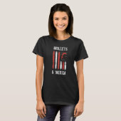 T-shirt Drapeau américain Mullets & 'merica (Devant entier)