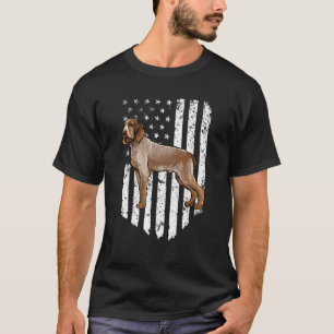T-shirt Drapeau Américain Noir Blanc Spinoni Italiani 4