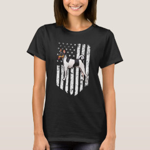 T-shirt Drapeau Américain Noir Blanc Toy Fox Terrier 4 Jui