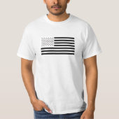 T-shirt Drapeau américain noir et blanc (Devant)