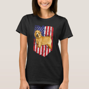 T-shirt Drapeau Américain Norwich Terrier 4 Juillet Etats-